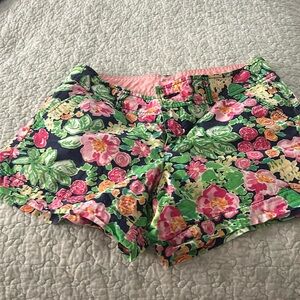 Lilly Pulitzer, navy green pink and yellow shirt size 6